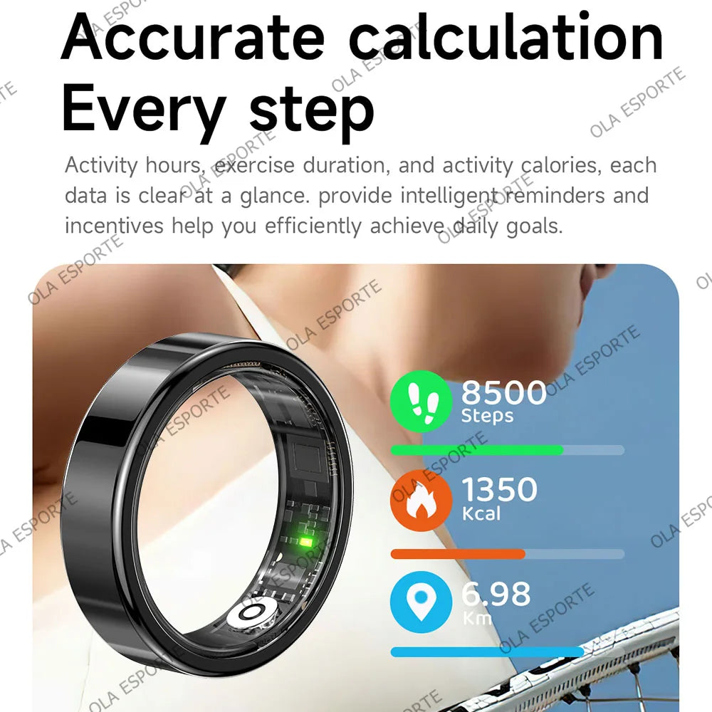R10 Smart Ring 2026 - Health & Sleep Monitor, 5ATM Waterproof, Multi-Sport Mode, Includes Charging Case for Men & Women