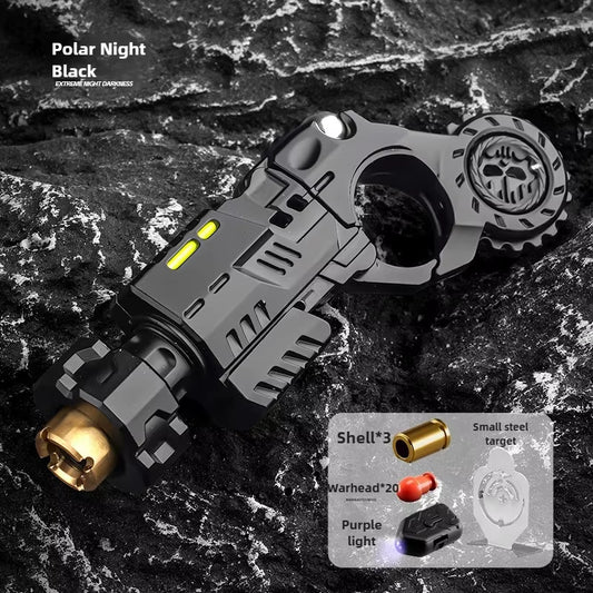 Shell-Ejecting Alloy Toy Pistol Set - Ultimate Stress Relief Fidget Spinner & EDC Desk Gadget for Teen Boys