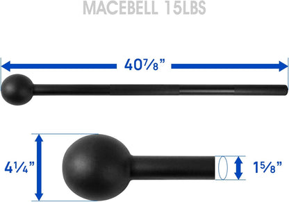 Steel Mace Bell for Comprehensive Strength Training - Full Body Workouts for Muscles, Shoulders, Grips, and Forearms - Available in 5 to 30 LB Options for Men and Women