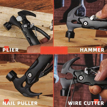 Ultimate 12-in-1 Multitool Hammer - Essential Outdoor Survival Gear for Camping, Hunting, Hiking & Emergency Situations