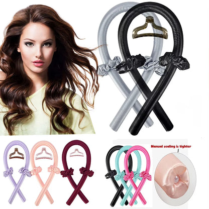 Silk Heatless Curling Rod Headband - Effortless Soft Curls While You Sleep!