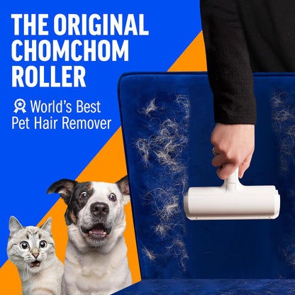 Ultimate Pet Hair Remover - Eco-Friendly Reusable Lint Roller for Furniture, Carpets, and Bedding - Perfect for Cat & Dog Owners (White)