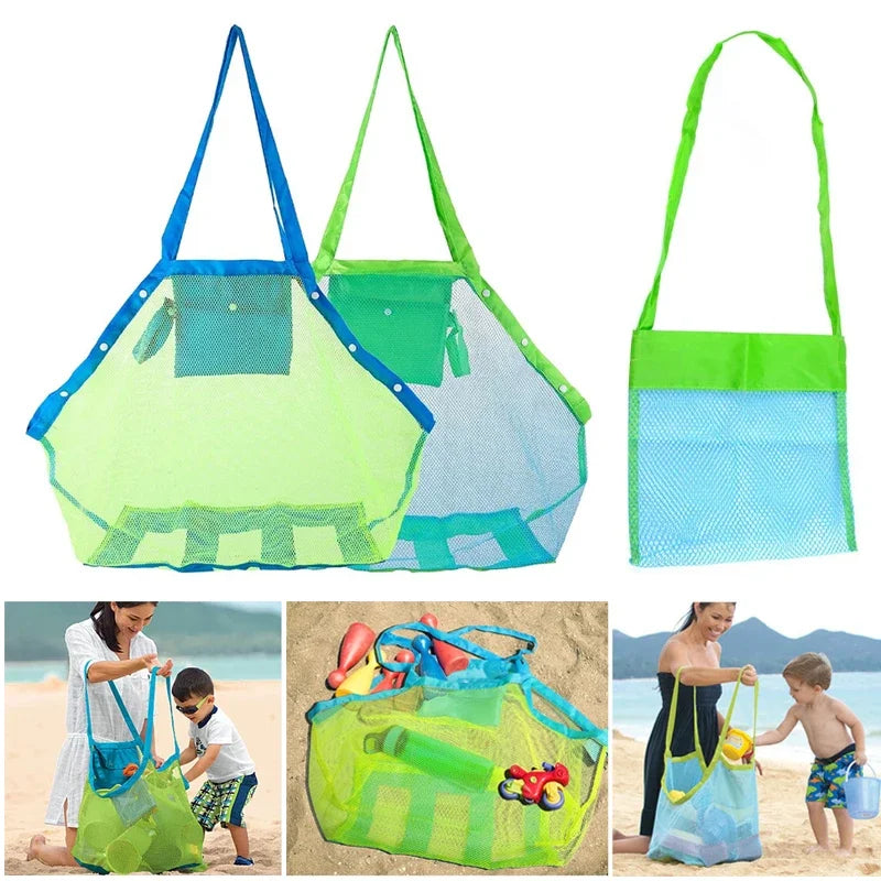 Ultimate Portable Beach Bag: Anti-Sand Mesh Storage for Kids' Toys & Towels - Large Capacity Waterproof Travel Bag