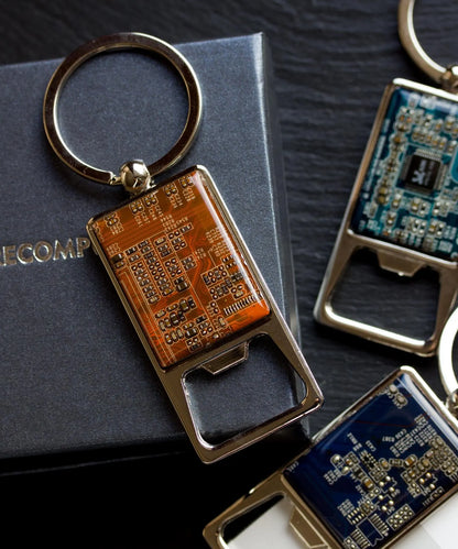 Custom Circuit Board Bottle Opener Keychain - Perfect Groomsmen Gift for Him