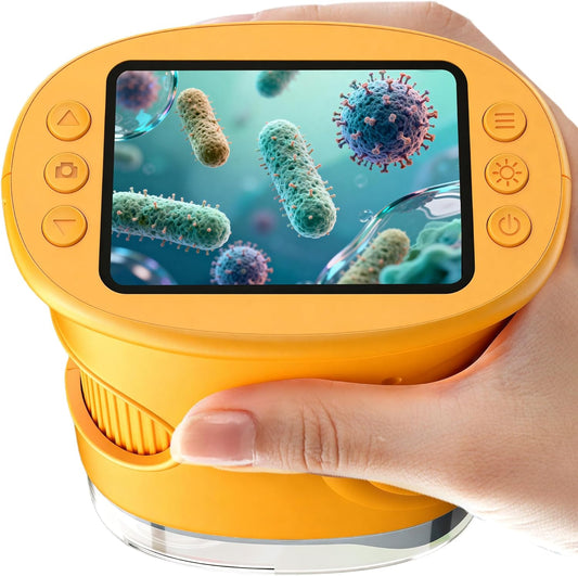 Explore the Wonders of Science with the 1000X Handheld Digital Microscope - Perfect STEM Gift for Kids Aged 3-12 with 2.0" IPS Screen