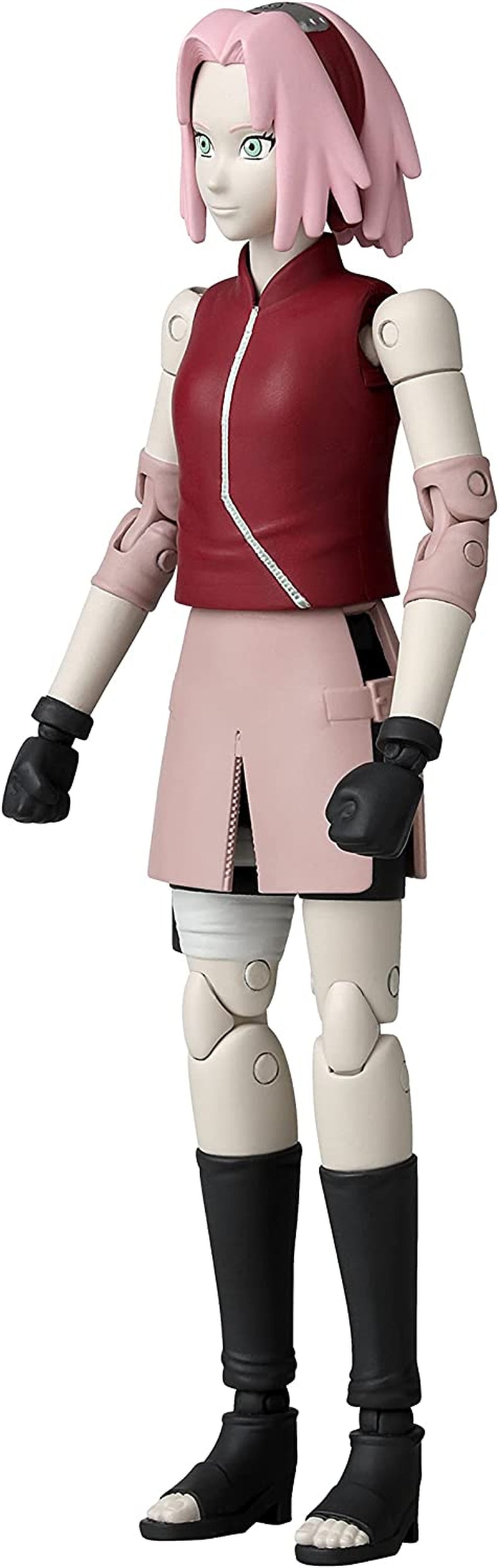 Bandai Anime Heroes Naruto Shippuden Sakura Haruno 6.5-Inch Figure — 20+ Points of Articulation, Switchable Hands, Premium Manga Packaging