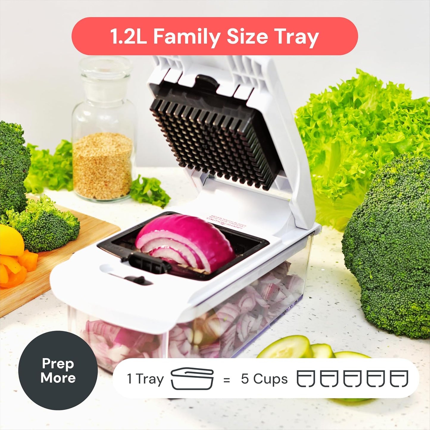 All-in-One Vegetable Chopper – Fast Onion Dicer & Meal Prep Kitchen Gadget