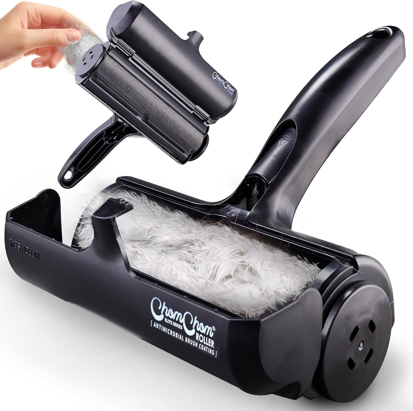 Ultimate Pet Hair Remover – Eco-Friendly Reusable Lint Roller for Effortless Cleaning on Furniture, Carpets, Car & More (Black)