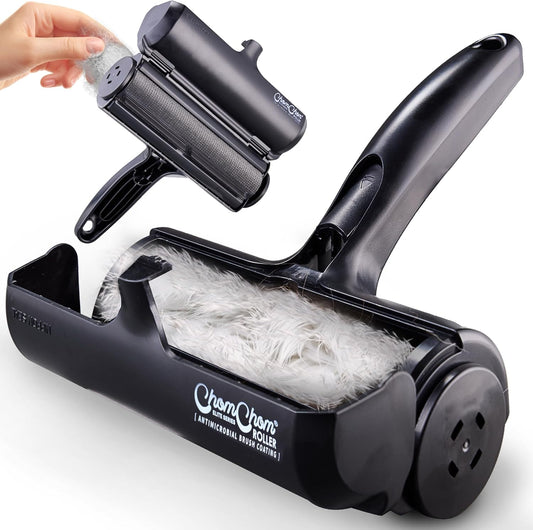 Ultimate Pet Hair Remover – Eco-Friendly Reusable Lint Roller for Effortless Cleaning on Furniture, Carpets, Car & More (Black)