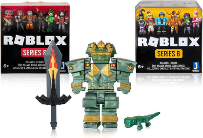 Roblox Fantastic Frontier Guardian Set + 2 Mystery Figures Bundle — 3 Exclusive Virtual Item Codes, Series 8 & Celebrity Collection Series 6