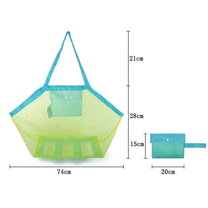 Ultimate Portable Beach Bag: Anti-Sand Mesh Storage for Kids' Toys & Towels - Large Capacity Waterproof Travel Bag