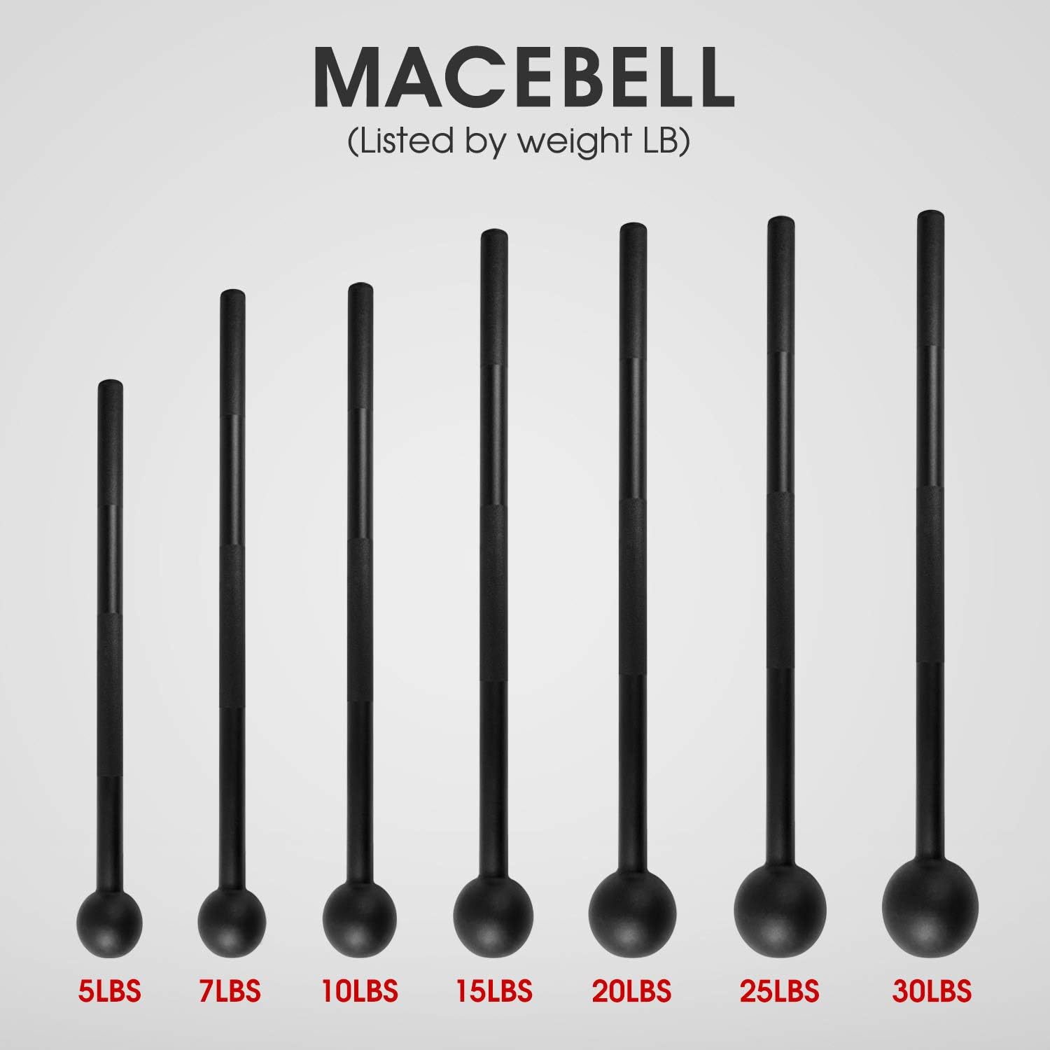 Steel Mace Bell for Comprehensive Strength Training - Full Body Workouts for Muscles, Shoulders, Grips, and Forearms - Available in 5 to 30 LB Options for Men and Women