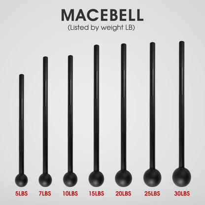Steel Mace Bell for Comprehensive Strength Training - Full Body Workouts for Muscles, Shoulders, Grips, and Forearms - Available in 5 to 30 LB Options for Men and Women