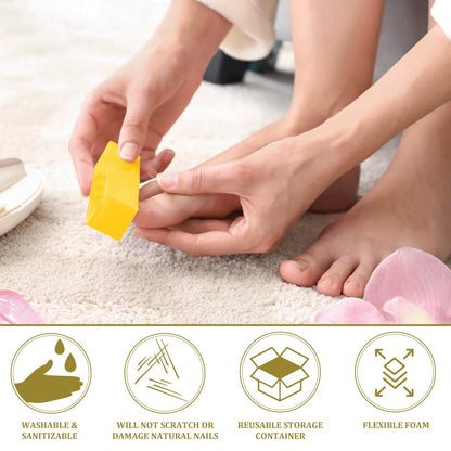 Ultra Gold Four-Sided Nail Buffing Block, 240 Grit, 3.75" L x 1" W x 1" H, Pack of 20 for Manicure and Pedicure Use
