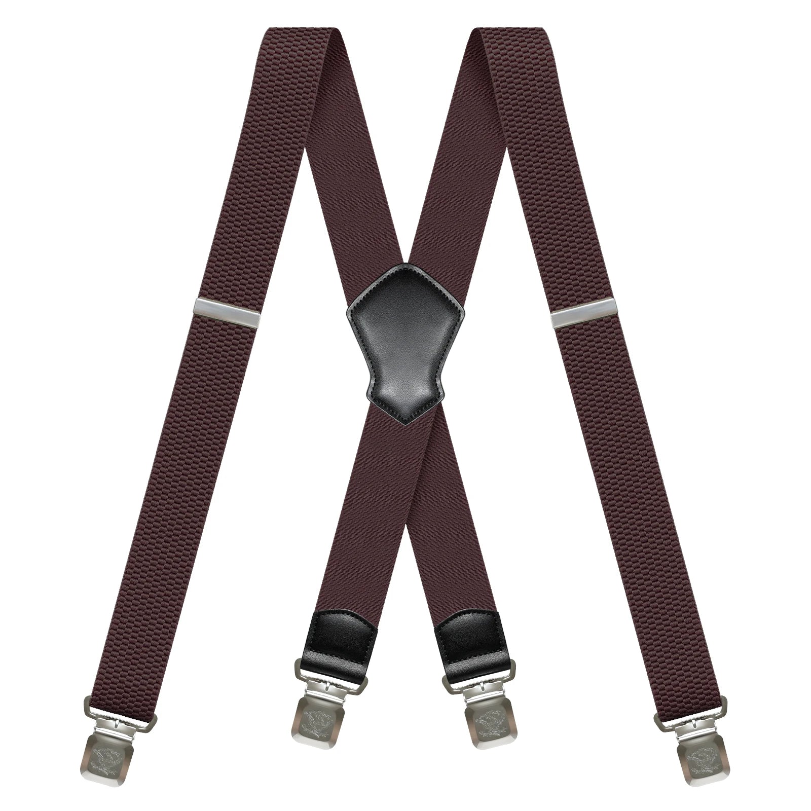 Heavy Duty 1.6 Inch Wide Black Suspenders for Men - Adjustable X Back Elastic Work Braces for Jeans and Dress Pants