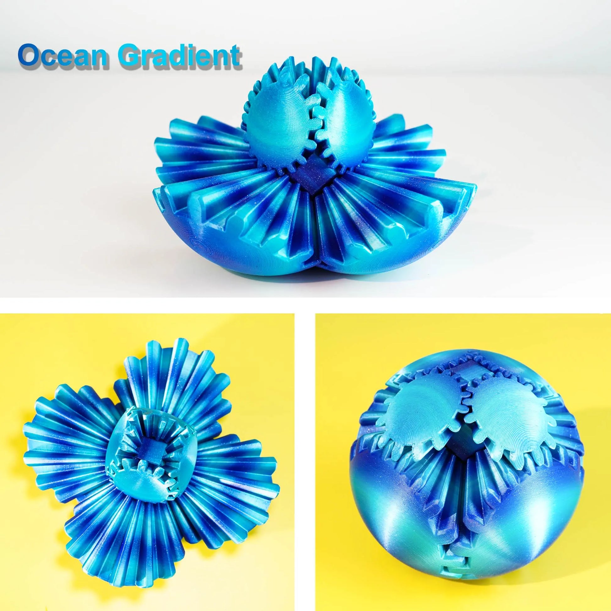 Transformable 3D Printed Gear Ball Fidget Toy - Stress Relief Desk Sphere for Kids and Adults, Perfect Easter & Birthday Gift!