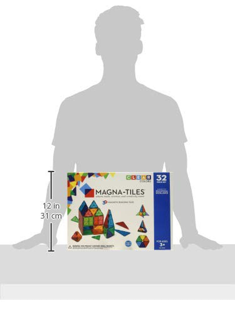 Unleash Creativity with MAGNA-TILES Classic 32-Piece Magnetic Building Set - The Original Construction Toy for Endless Fun!