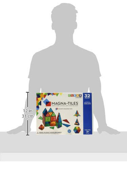 Unleash Creativity with MAGNA-TILES Classic 32-Piece Magnetic Building Set - The Original Construction Toy for Endless Fun!