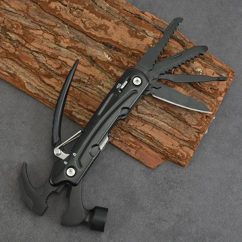 Ultimate 12-in-1 Multitool Hammer - Essential Outdoor Survival Gear for Camping, Hunting, Hiking & Emergency Situations