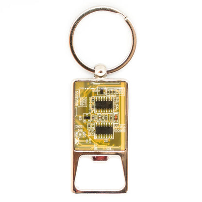 Custom Circuit Board Bottle Opener Keychain - Perfect Groomsmen Gift for Him