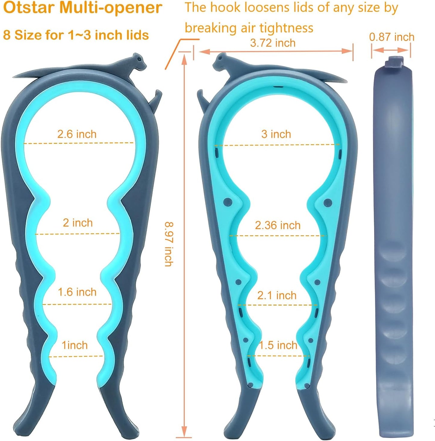 Easy-Grip Jar Opener – 6-in-1 Kitchen Tool for Stubborn Lids, Bottles & Pull Tabs