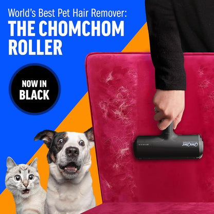 Ultimate Pet Hair Remover – Eco-Friendly Reusable Lint Roller for Effortless Cleaning on Furniture, Carpets, Car & More (Black)