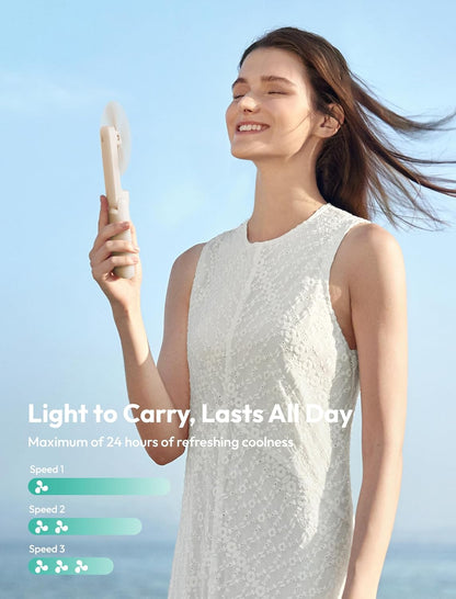 Slim Pocket Fan – Rechargeable Foldable Mini Fan for Travel, Desk & Summer Days