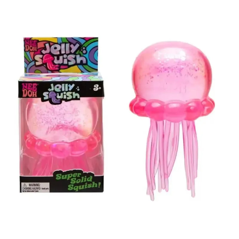 Explosive Crystal Jellyfish Squeeze Toy - Soft Rubber, Slow Rebound Decompression Fun for Kids!