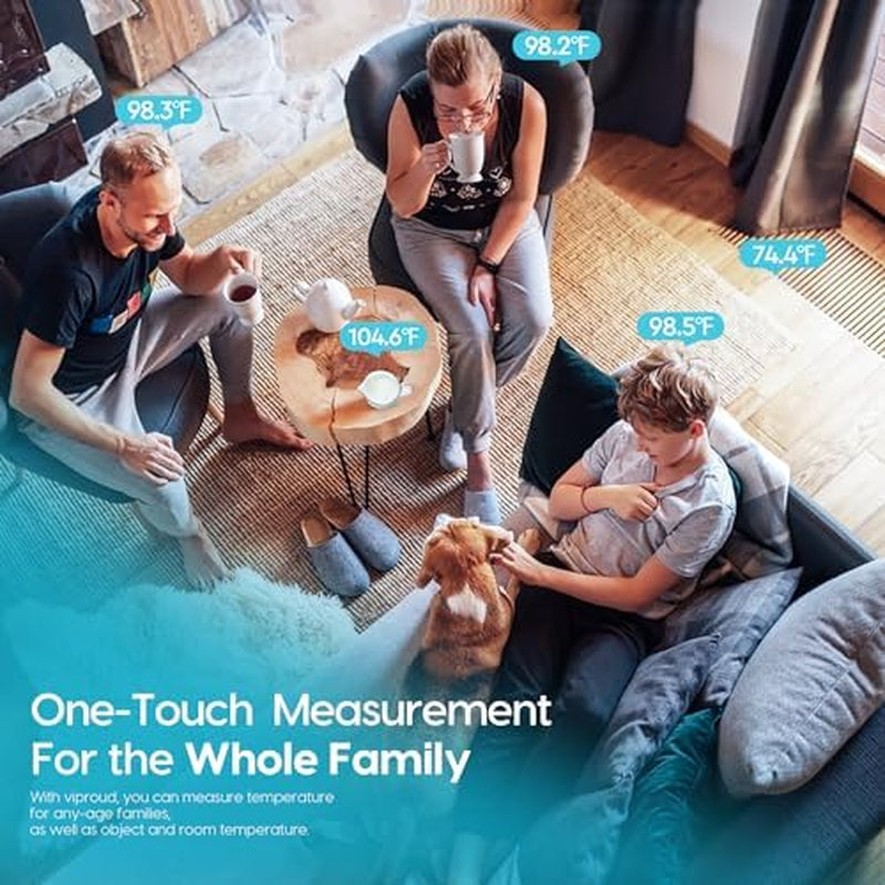 No-Touch Digital Thermometer – Fast Forehead & Object Temperature Reader for Home