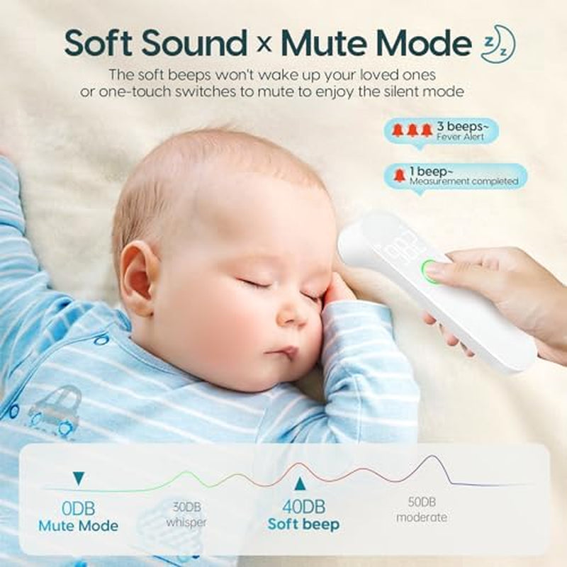 No-Touch Digital Thermometer – Fast Forehead & Object Temperature Reader for Home