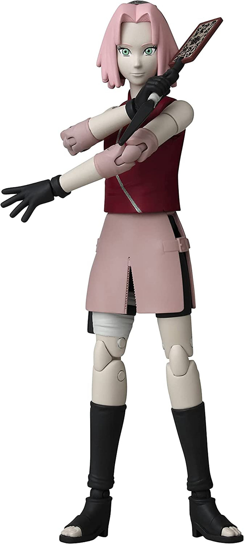 Bandai Anime Heroes Naruto Shippuden Sakura Haruno 6.5-Inch Figure — 20+ Points of Articulation, Switchable Hands, Premium Manga Packaging