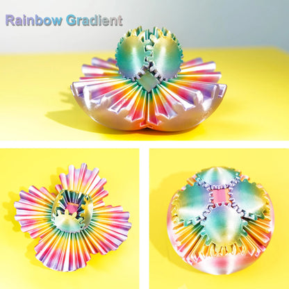 Transformable 3D Printed Gear Ball Fidget Toy - Stress Relief Desk Sphere for Kids and Adults, Perfect Easter & Birthday Gift!