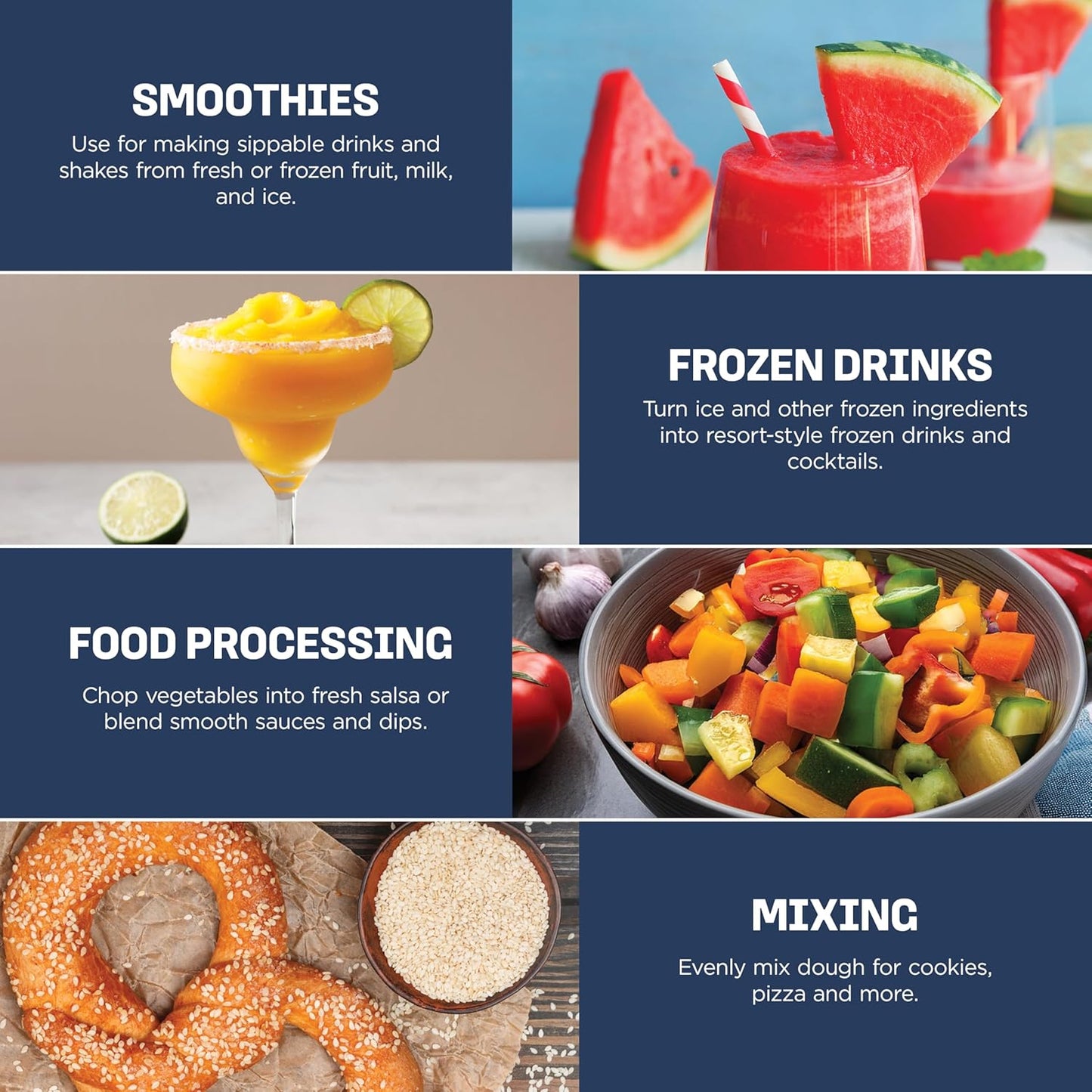 All-in-One Blender & Food Processor System – Smoothie, Chopping & Meal Prep Machine