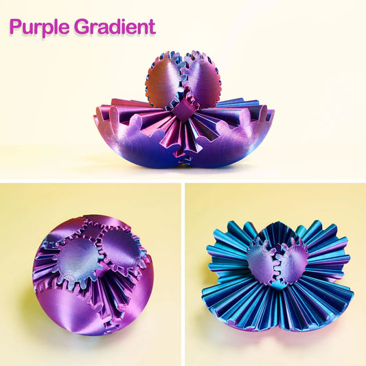 Transformable 3D Printed Gear Ball Fidget Toy - Stress Relief Desk Sphere for Kids and Adults, Perfect Easter & Birthday Gift!