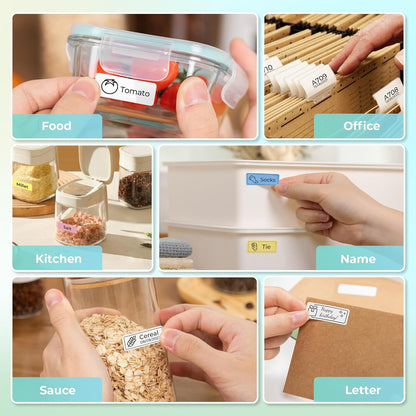Bluetooth Mini Label Maker – Wireless Thermal Organizer Printer for Home, Desk & School