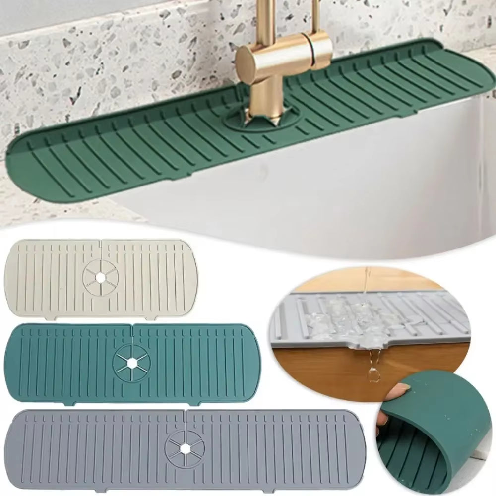 Silicone Sink Splash Guard and Drain Mat - Protect Your Kitchen & Bathroom Countertops!