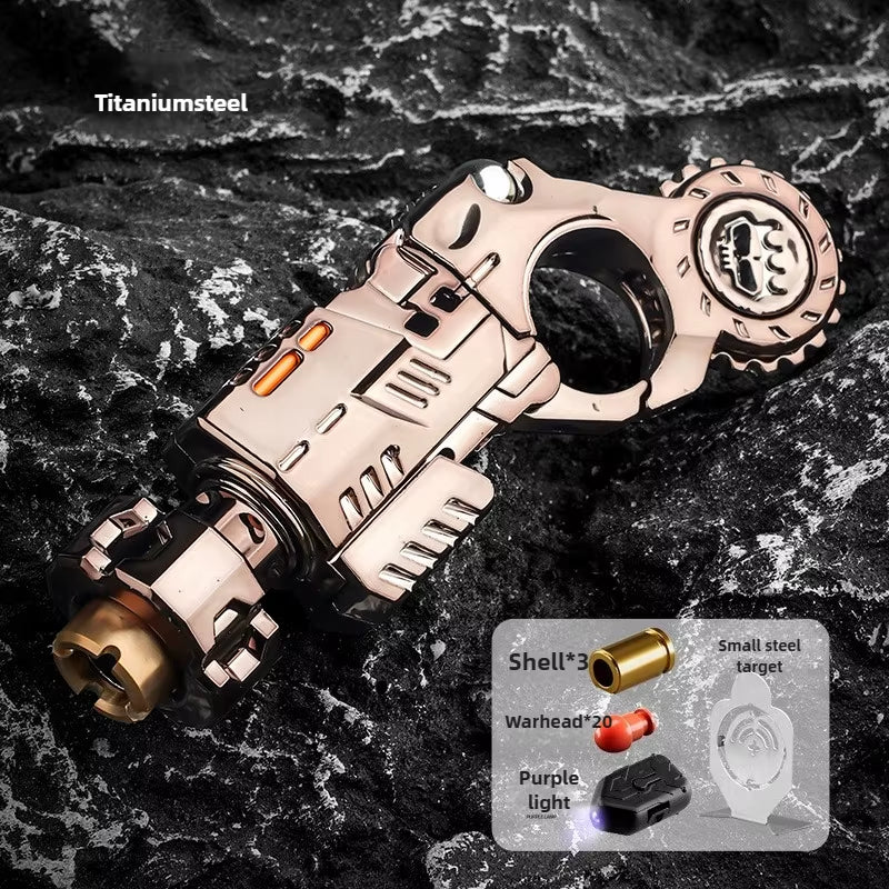 Shell-Ejecting Alloy Toy Pistol Set - Ultimate Stress Relief Fidget Spinner & EDC Desk Gadget for Teen Boys