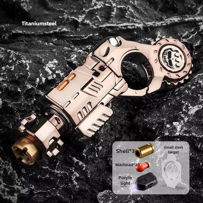 Shell-Ejecting Alloy Toy Pistol Set - Ultimate Stress Relief Fidget Spinner & EDC Desk Gadget for Teen Boys