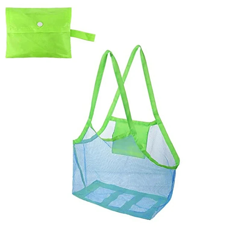 Ultimate Portable Beach Bag: Anti-Sand Mesh Storage for Kids' Toys & Towels - Large Capacity Waterproof Travel Bag