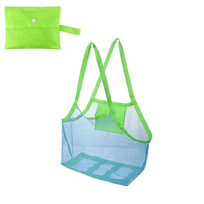 Ultimate Portable Beach Bag: Anti-Sand Mesh Storage for Kids' Toys & Towels - Large Capacity Waterproof Travel Bag