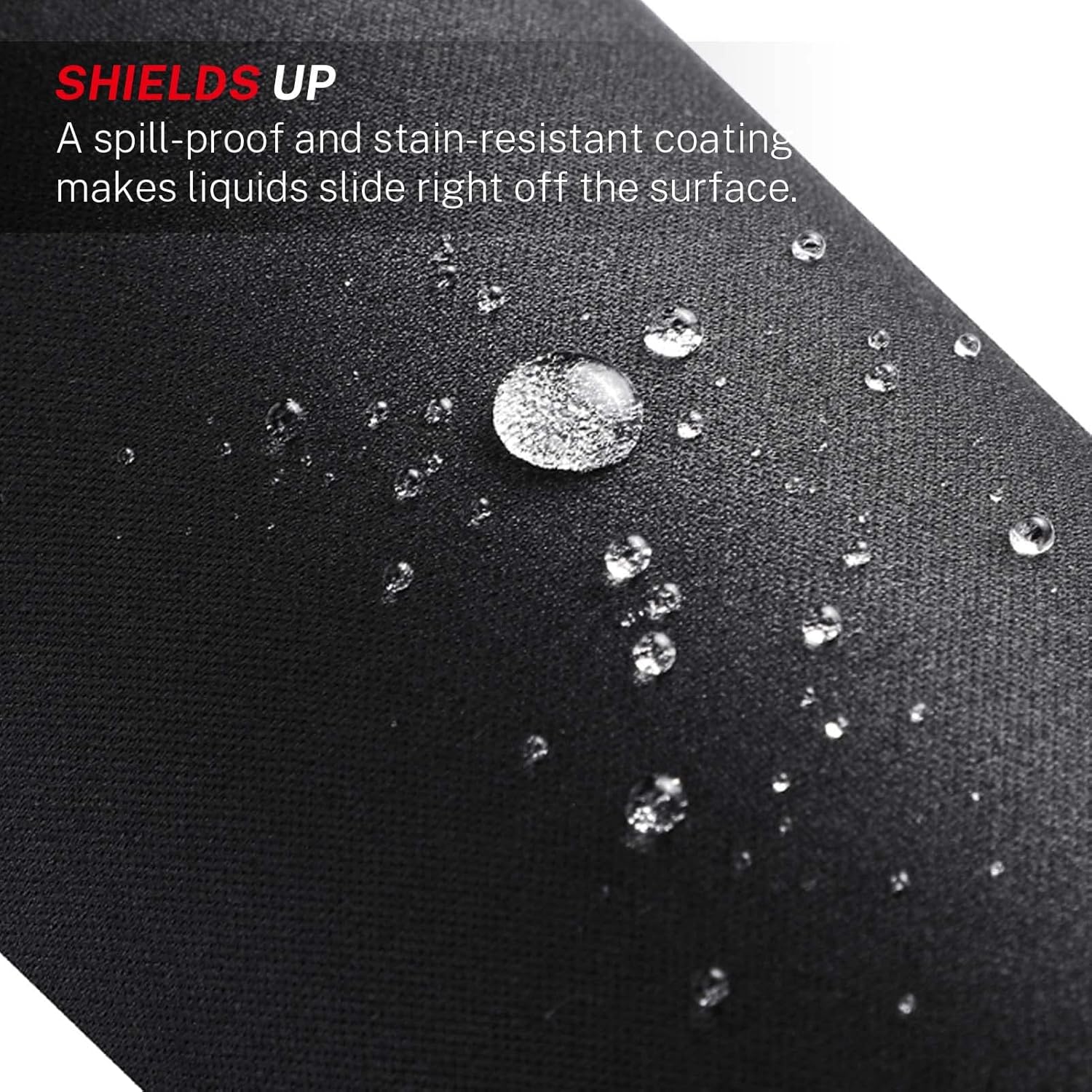Upgrade Your Workspace with the Essential Black Mouse Pad - 30% Larger, Anti-Fray Edges, Non-Slip Base, and Waterproof Protection for Optimal Gaming and Office Use