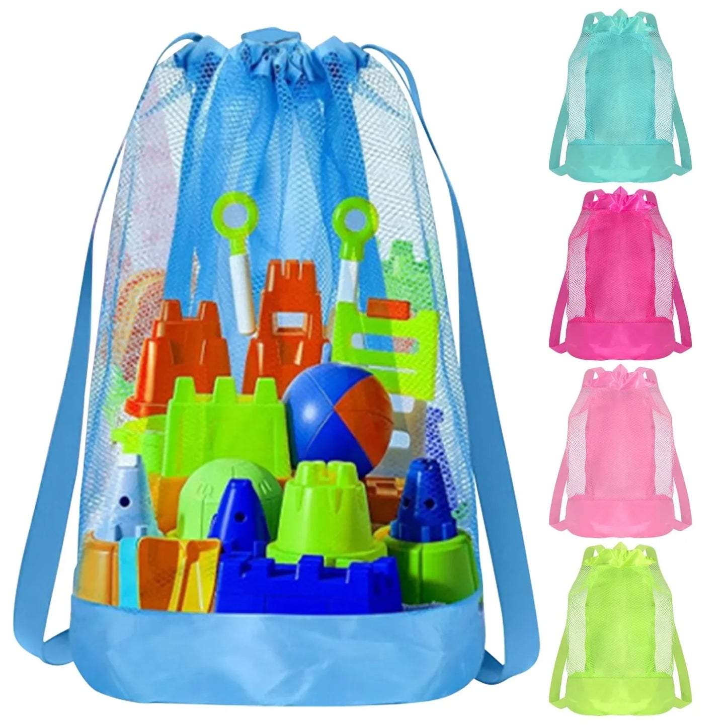 Ultimate Extra-Large Sand-Resistant Beach Backpack - Perfect Kids Pool Toy Storage for Shell Collecting, Travel & Fitness!