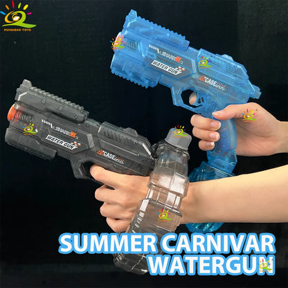 HUIQIBAO Ultimate Electric Water Gun - High-Capacity Automatic Water Pistol with LED Lights for Epic Summer Fun!