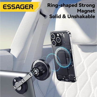 Essager 15W Magnetic Wireless Car Charger & Phone Holder for MagSafe iPhone 15/14/13 Pro Max - Fast Charging & Easy Mounting