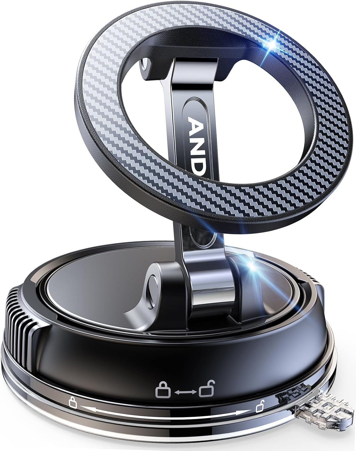 Magnetic Car Phone Holder – 360° Adjustable Suction Mount for GPS, Calls & Commutes