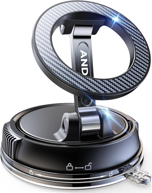 Magnetic Car Phone Holder – 360° Adjustable Suction Mount for GPS, Calls & Commutes