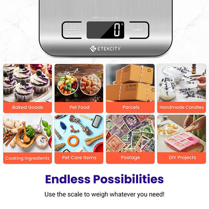 Digital Kitchen Scale – Compact Food Scale for Baking, Meal Prep & Cooking