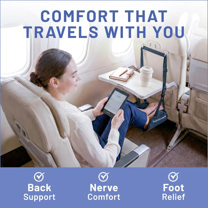 Ultimate Airplane Foot Hammock - Travel Comfort for Long Flights - Essential Plane Gadget