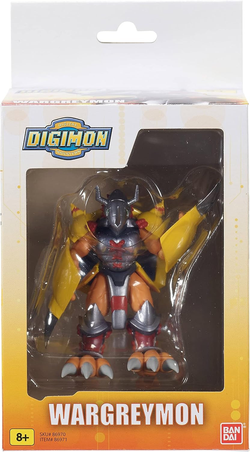 Bandai SHODO Digimon Adventure WarGreymon 3.5-Inch Poseable Figure — Yellow Armor, Dramon Killers, Anime-Accurate Detail, Ultimate Evolution