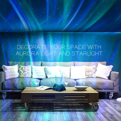 Aurora Galaxy Projector – Cosmic Room Light with White Noise & Bluetooth Speaker